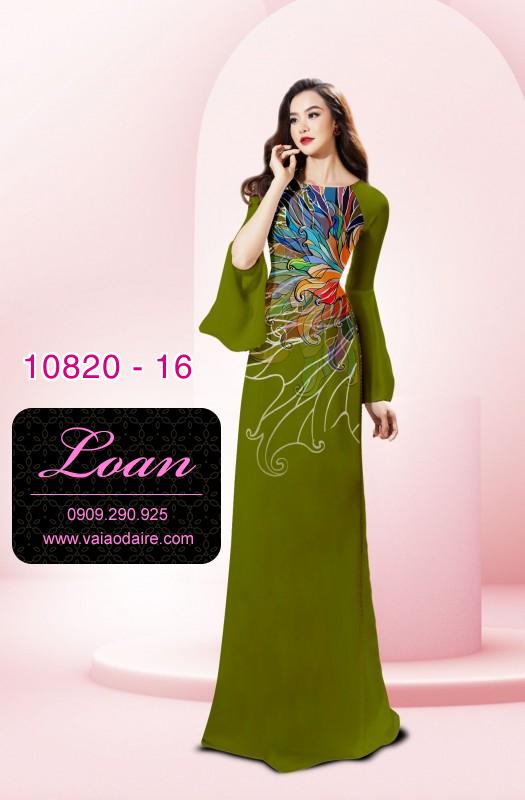 Vải áo dài hoa 3D