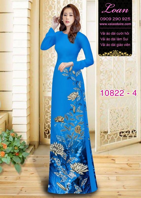 Vải áo dài hoa 3D