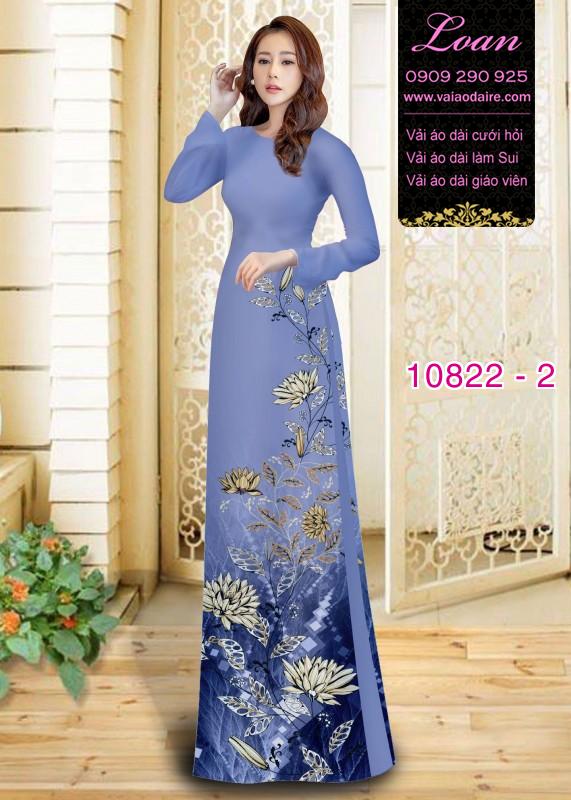 Vải áo dài hoa 3D