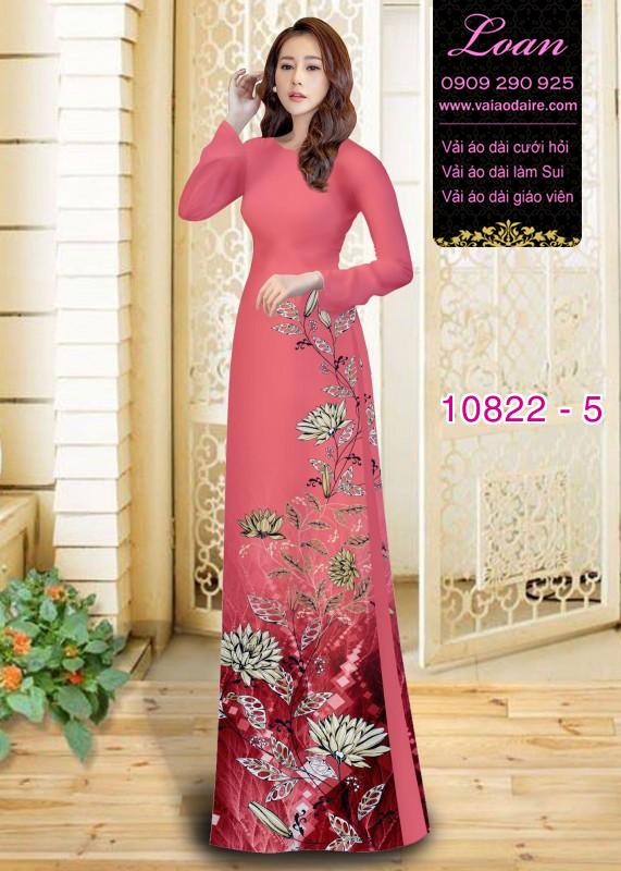 Vải áo dài hoa 3D