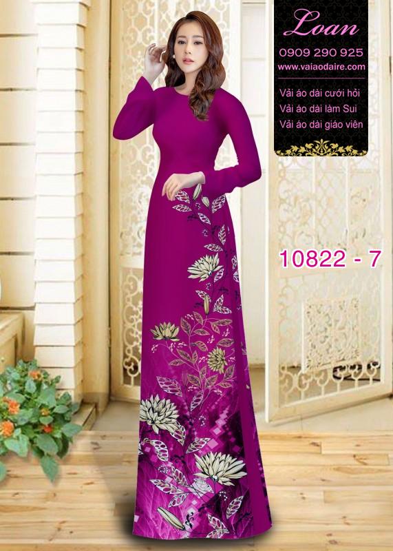 Vải áo dài hoa 3D
