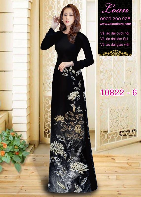 Vải áo dài hoa 3D