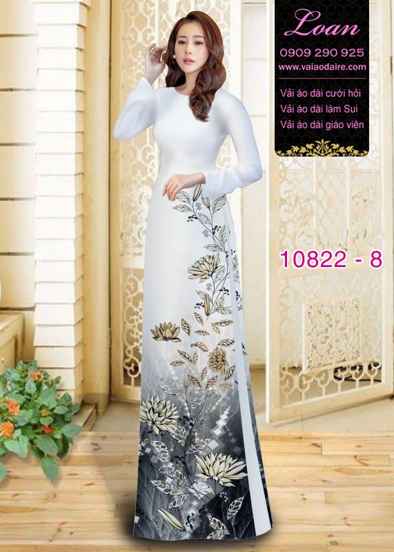 Vải áo dài hoa 3D