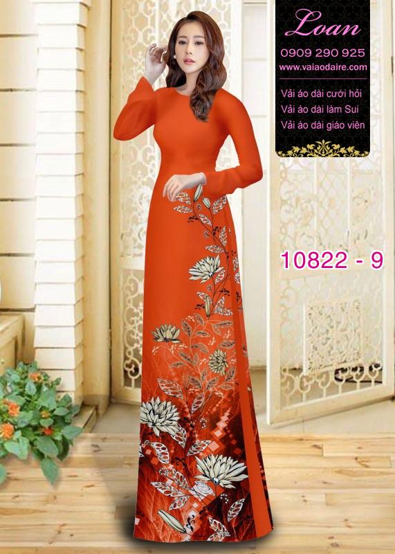 Vải áo dài hoa 3D