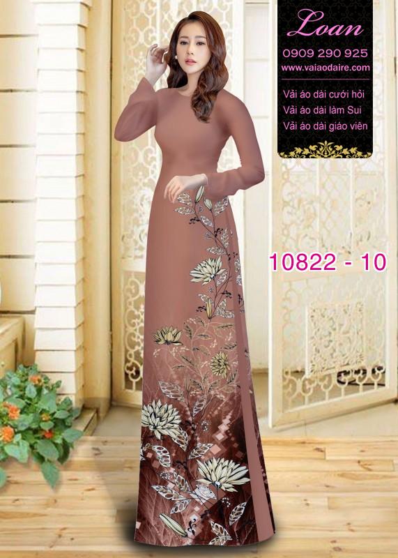 Vải áo dài hoa 3D