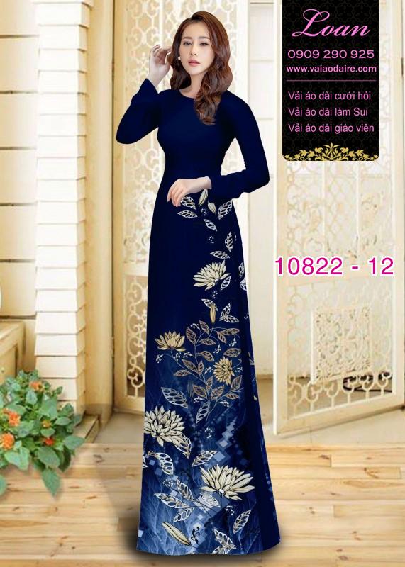Vải áo dài hoa 3D