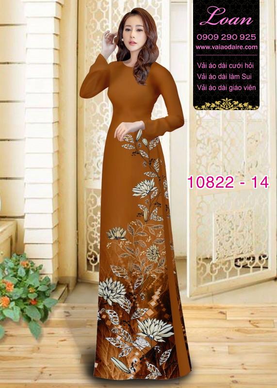 Vải áo dài hoa 3D