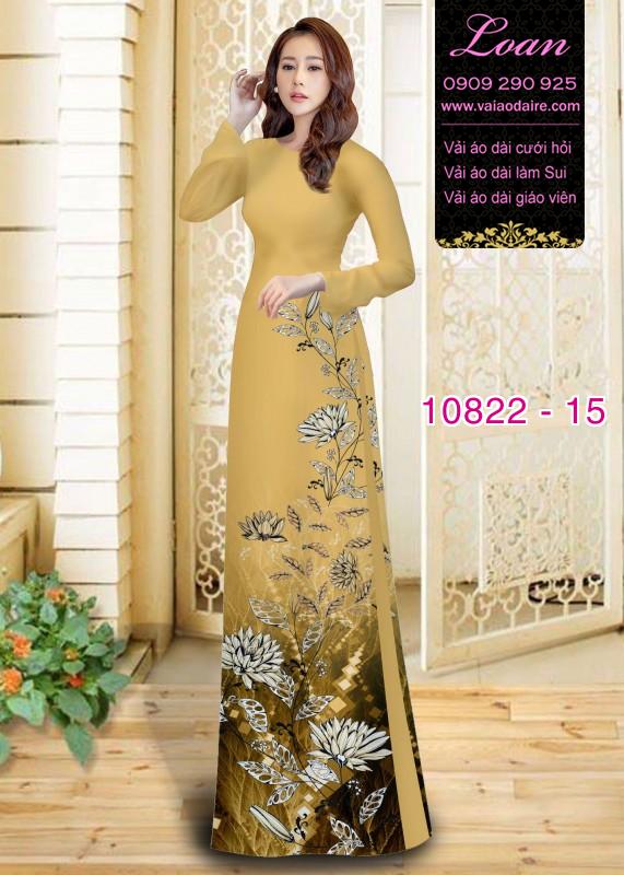 Vải áo dài hoa 3D