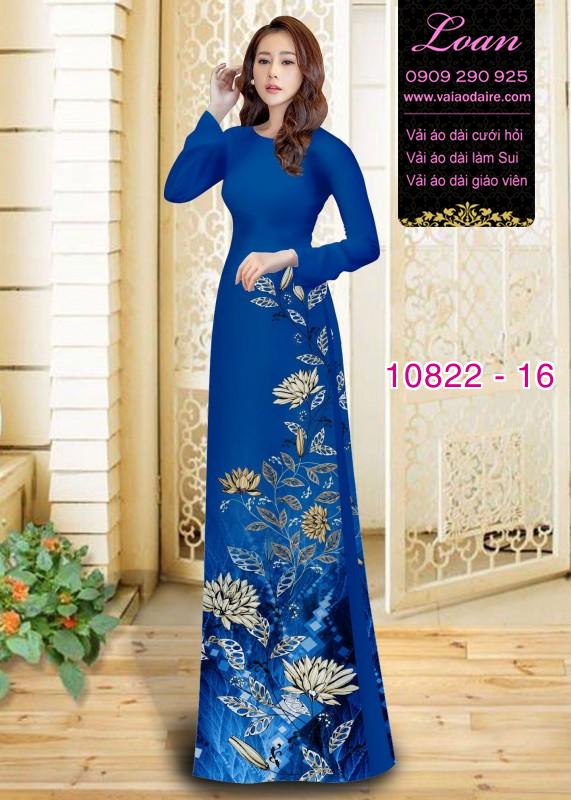 Vải áo dài hoa 3D