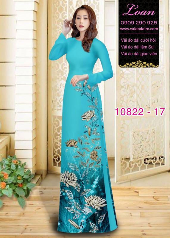 Vải áo dài hoa 3D