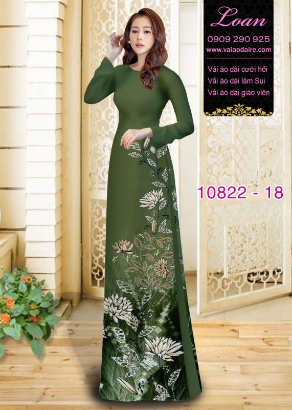 Vải áo dài hoa 3D