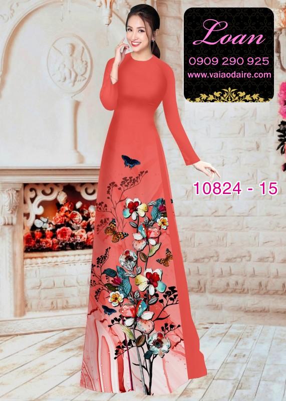 Vải áo dài hoa 3D