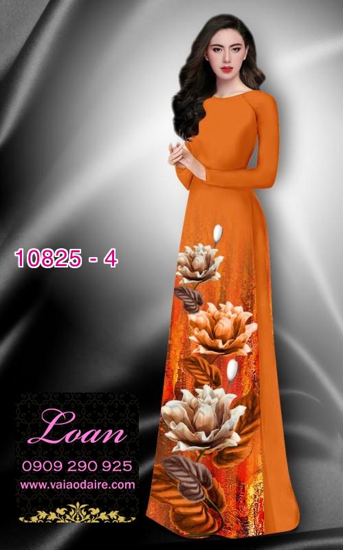 Vải áo dài hoa 3D