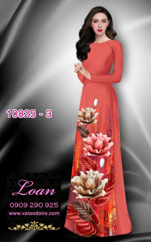 Vải áo dài hoa 3D