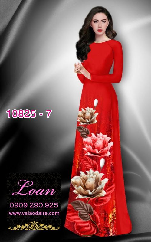 Vải áo dài hoa 3D