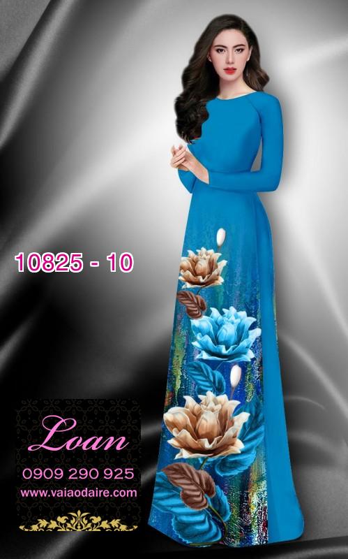 Vải áo dài hoa 3D