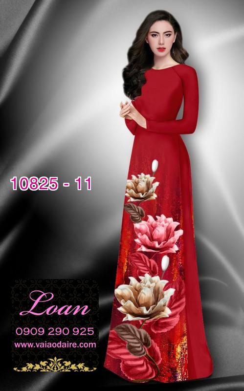 Vải áo dài hoa 3D