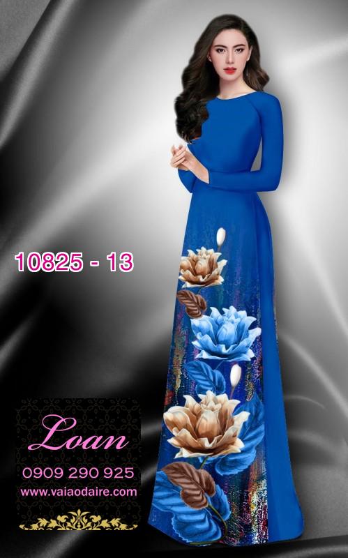 Vải áo dài hoa 3D