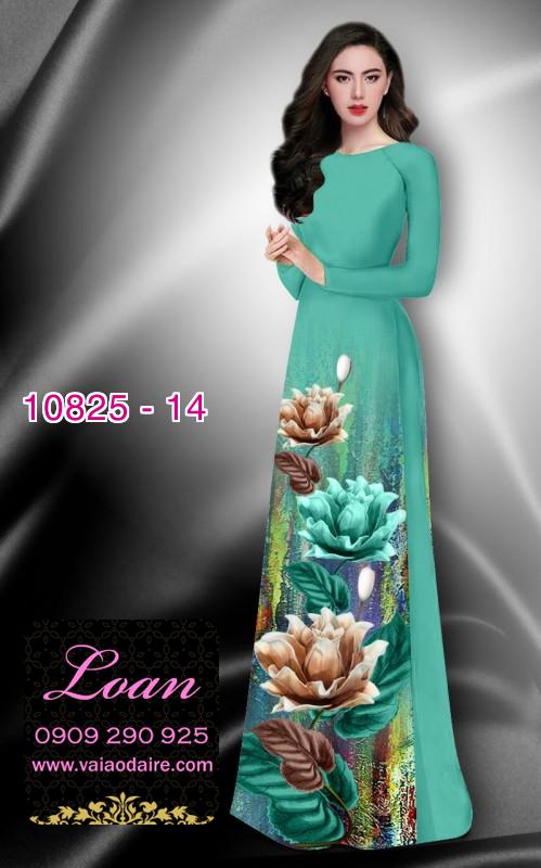 Vải áo dài hoa 3D