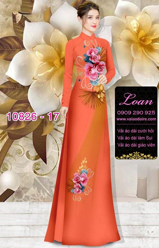 Vải áo dài hoa 3D