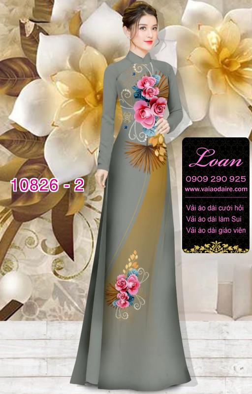Vải áo dài hoa 3D