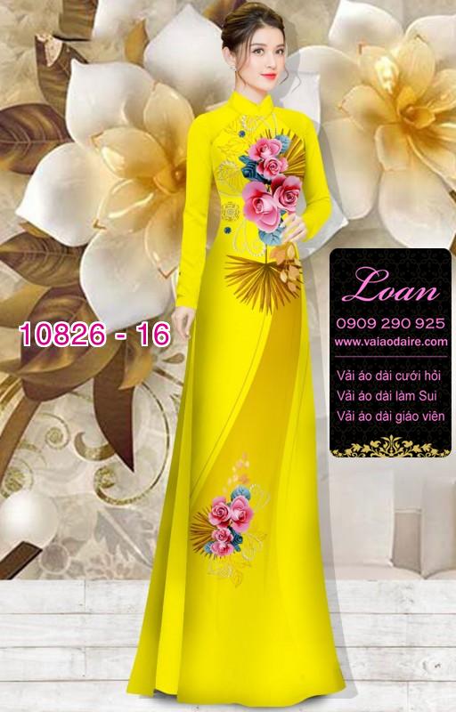 Vải áo dài hoa 3D