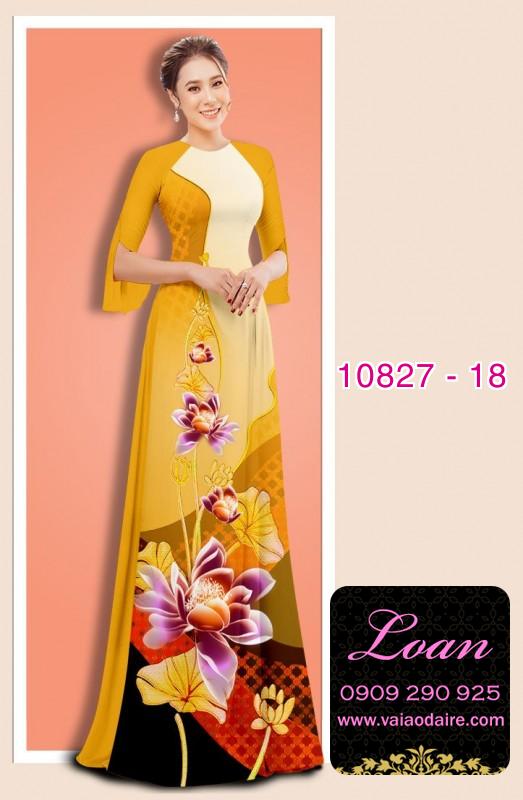 Vải áo dài hoa sen Vải áo dài hoa sen