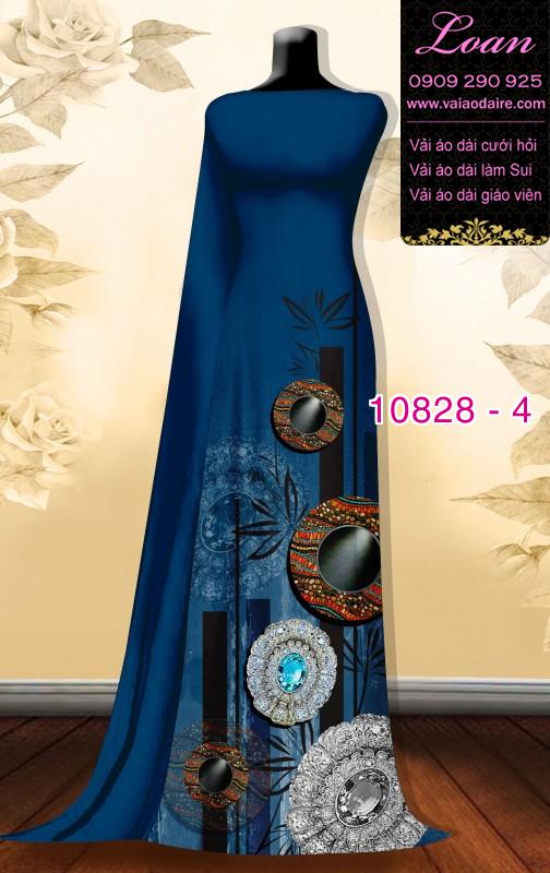 Vải áo dài hoa 3D