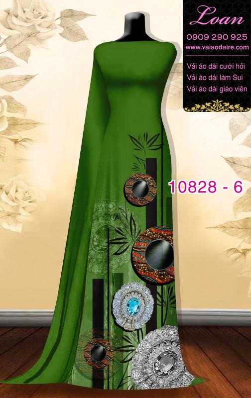 Vải áo dài hoa 3D