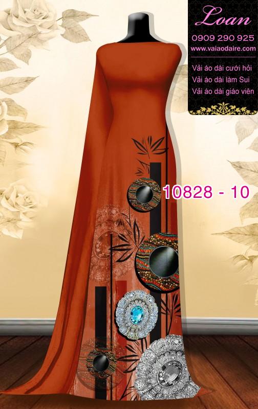 Vải áo dài hoa 3D