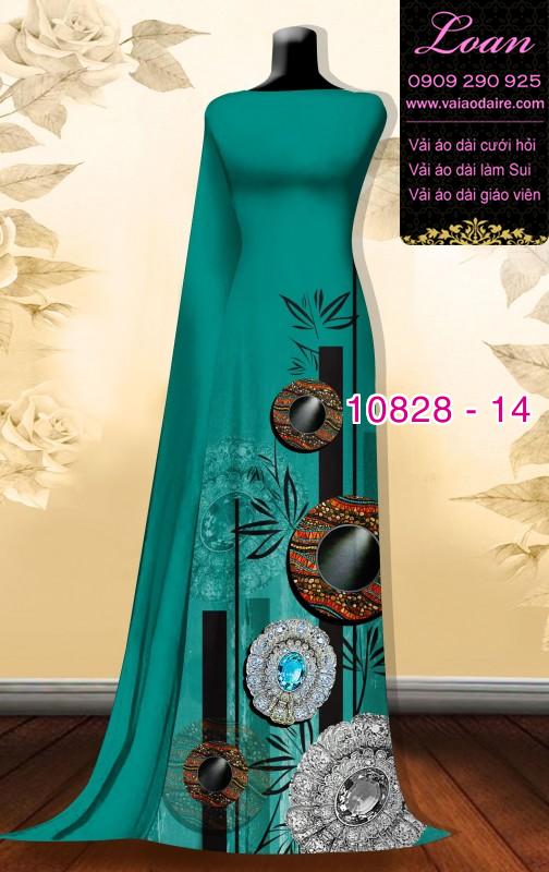 Vải áo dài hoa 3D