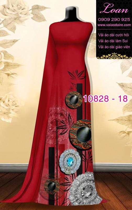 Vải áo dài hoa 3D