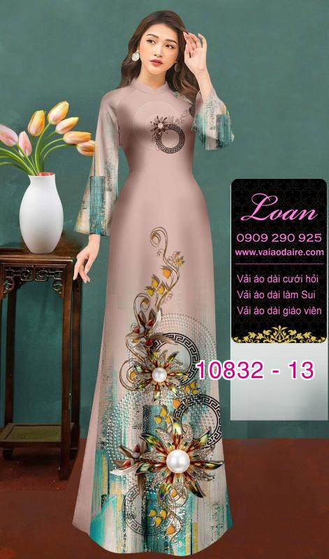 Vải áo dài họa tiết đá quý