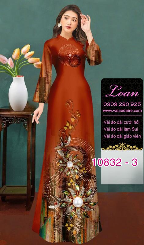 Vải áo dài họa tiết đá quý