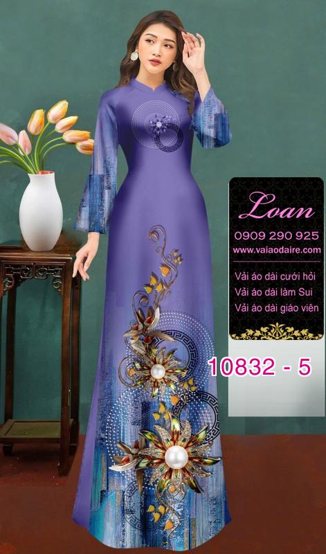 Vải áo dài họa tiết đá quý