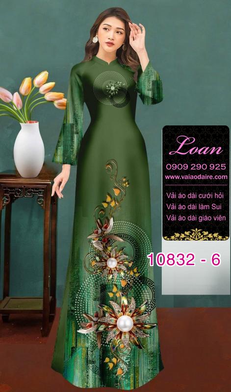 Vải áo dài họa tiết đá quý
