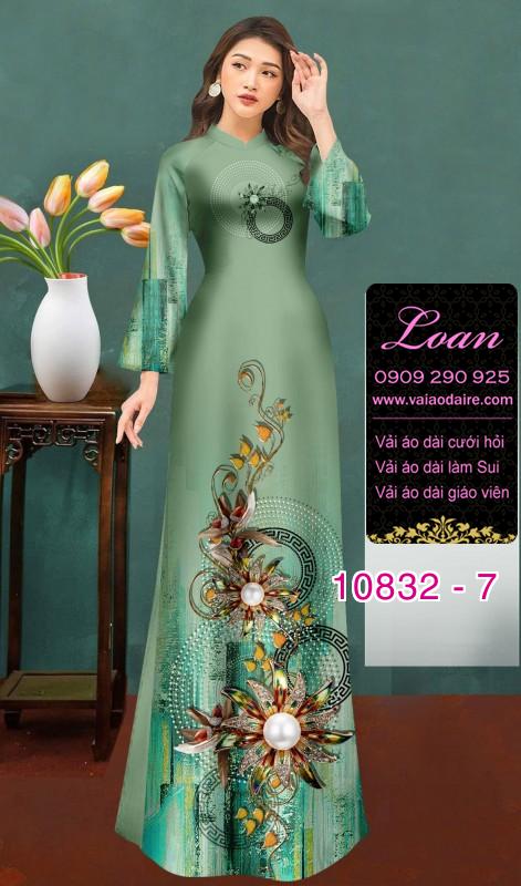 Vải áo dài họa tiết đá quý
