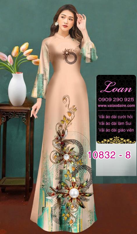 Vải áo dài họa tiết đá quý