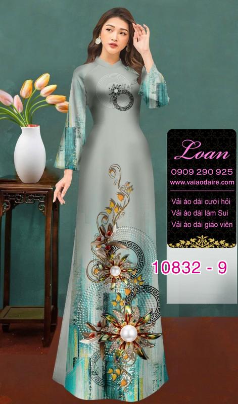 Vải áo dài họa tiết đá quý
