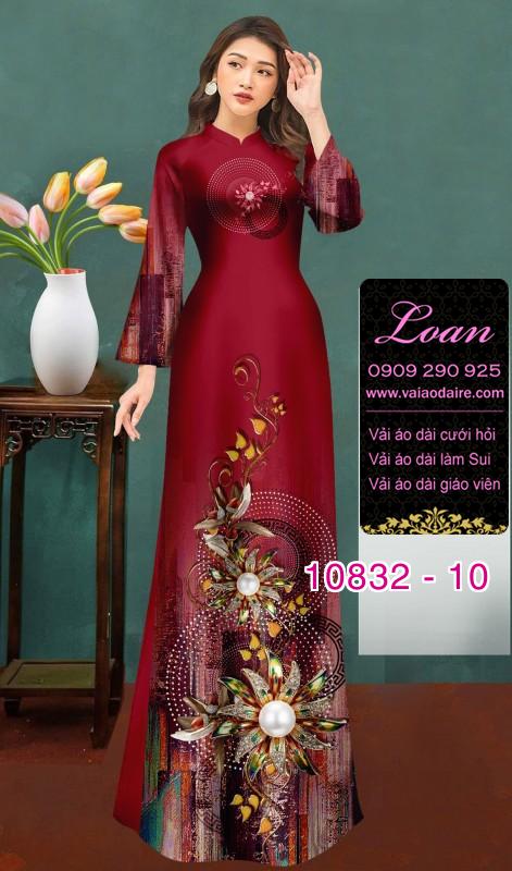 Vải áo dài họa tiết đá quý
