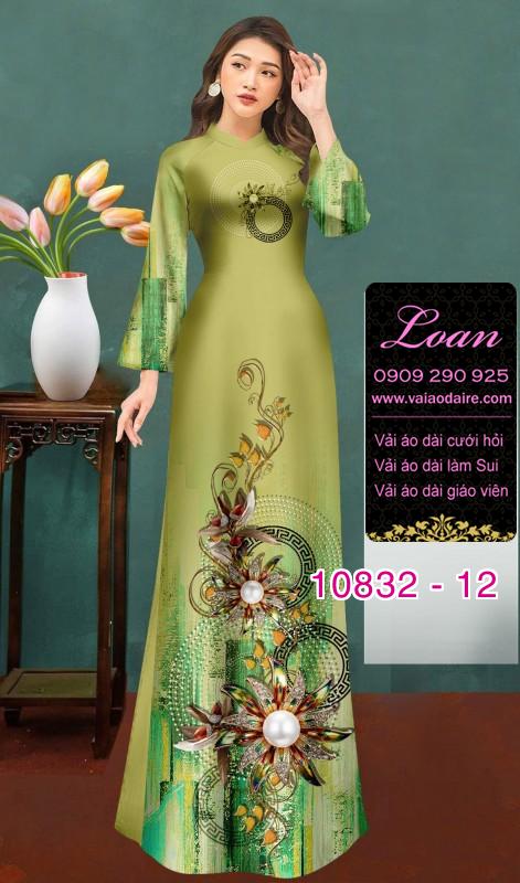 Vải áo dài họa tiết đá quý