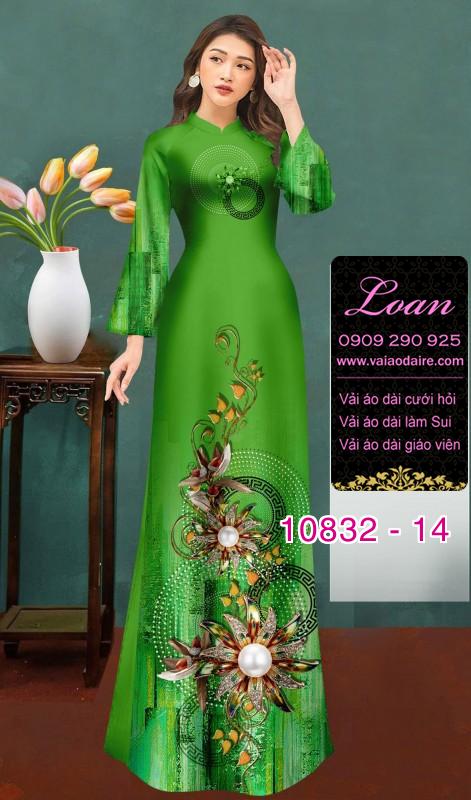 Vải áo dài họa tiết đá quý