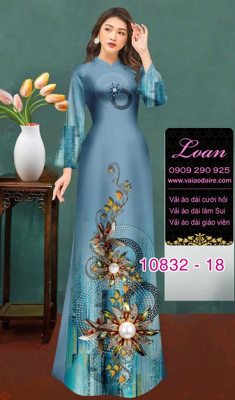 Vải áo dài họa tiết đá quý