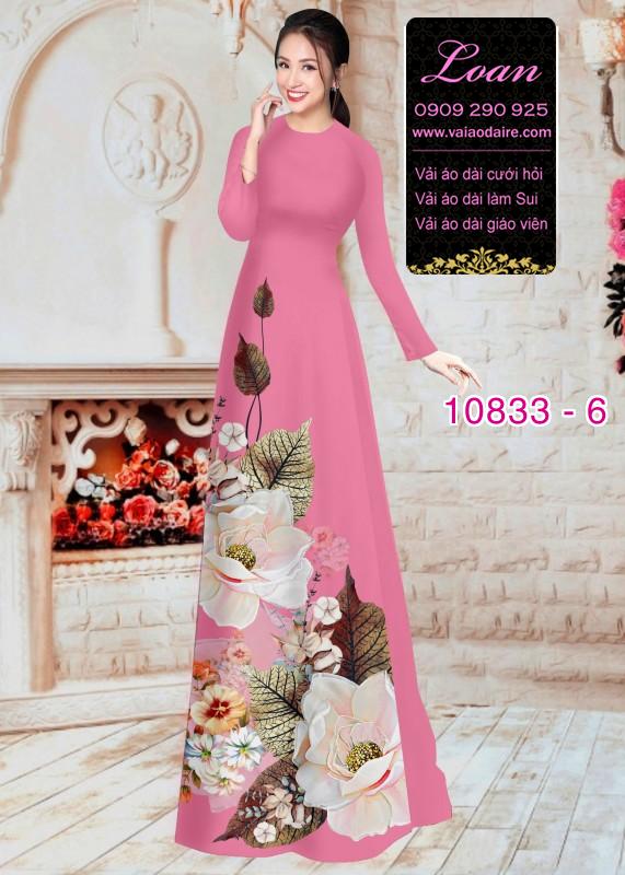 Vải áo dài hoa 3D Vải áo dài hoa 3D