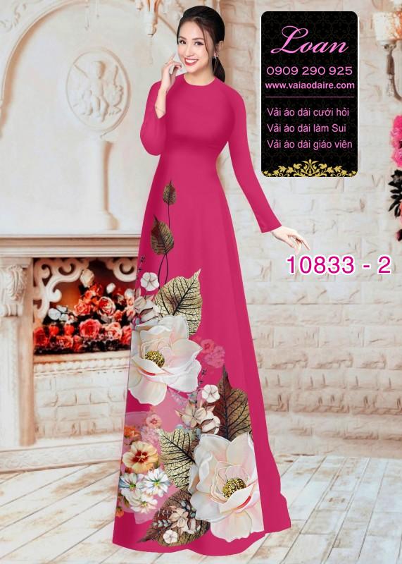 Vải áo dài hoa 3D Vải áo dài hoa 3D