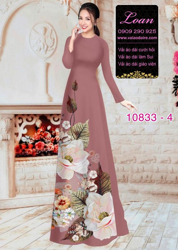 Vải áo dài hoa 3D Vải áo dài hoa 3D