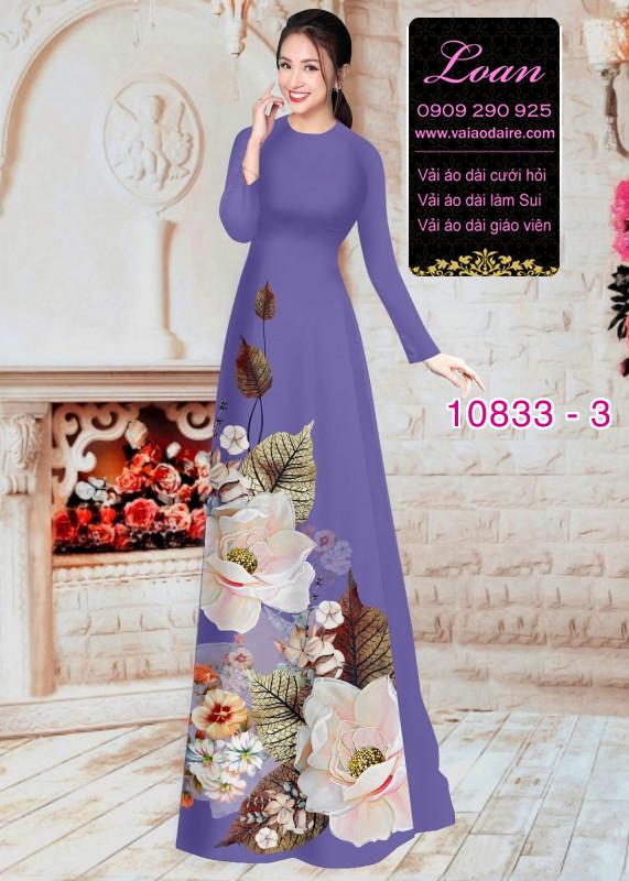 Vải áo dài hoa 3D Vải áo dài hoa 3D