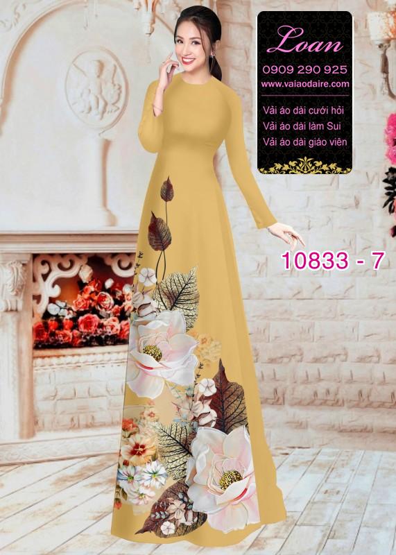 Vải áo dài hoa 3D Vải áo dài hoa 3D