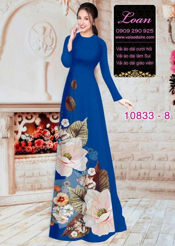 Vải áo dài hoa 3D Vải áo dài hoa 3D