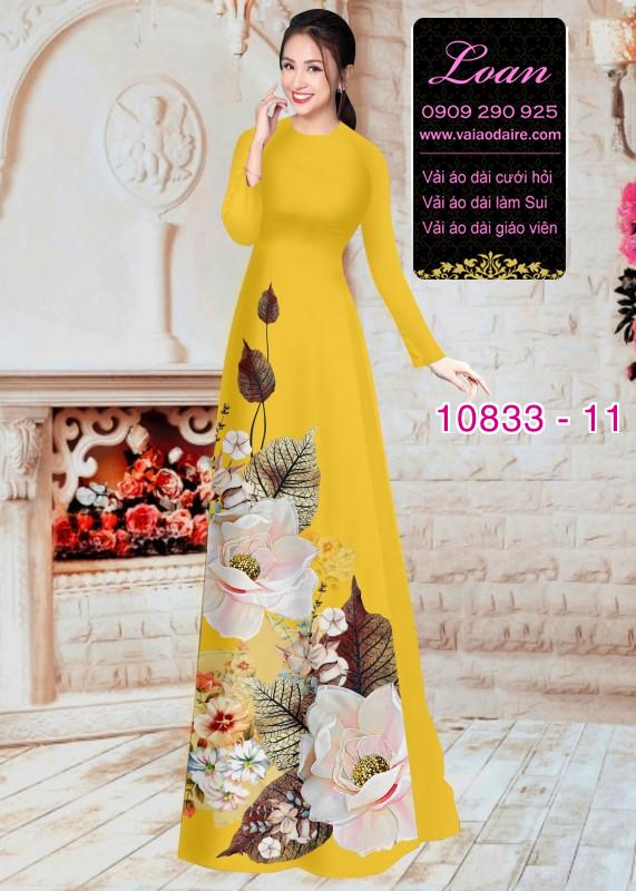 Vải áo dài hoa 3D Vải áo dài hoa 3D